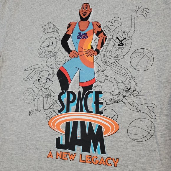Space Jam A New Legacy Lebron James Light Grey Graphic T-Shirt - Picture 2 of 5